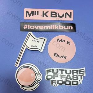 adhesive sticker printed logo on silver paper 